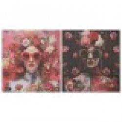 Картина Home ESPRIT Бланка Модерен 120 x 3 x 120 cm (2 броя) - Картини, Плакати, Пъзели