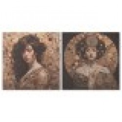 Картина Home ESPRIT Бланка Модерен 120 x 3 x 120 cm (2 броя) - Картини, Плакати, Пъзели