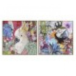 Картина Home ESPRIT Модерен 80 x 3,5 x 80 cm (2 броя) - Картини, Плакати, Пъзели