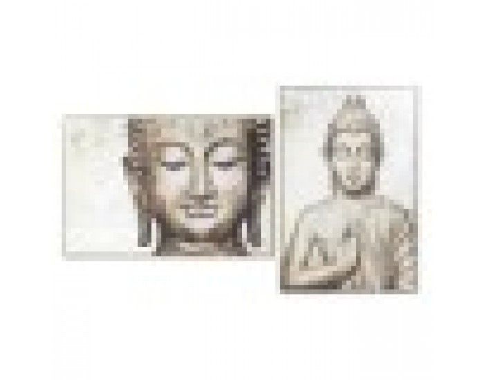 Картина DKD Home Decor Буда Ориенталски (83 x 4,5 x 122,5 cm) (2 броя)