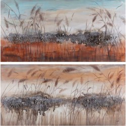 Картина DKD Home Decor Модерен (140 x 3,5 x 70 cm) (2 броя) - Картини, Плакати, Пъзели