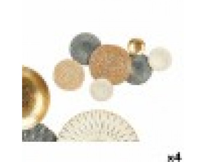 Декорация за стена GiftDecor 23SMB1563 Син Бял Кафяв Метал 72,4 x 5,1 x 42,5 cm (4 броя)