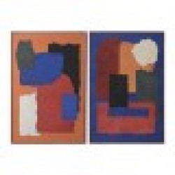 Картина Home ESPRIT Абстрактен Град 80 x 4,5 x 120 cm (2 броя) - Картини, Плакати, Пъзели