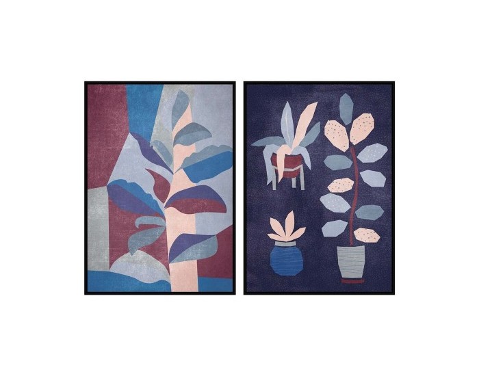 Картина DKD Home Decor Lilled (2 pcs) (83 x 4.5 x 123 cm)