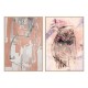Картина DKD Home Decor Дама (2 pcs) (83 x 4.5 x 123 cm)