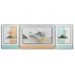 Комплект от 3 снимки DKD Home Decor Планина Модерен (200 x 3 x 70 cm) (3 pcs) - Картини, Плакати, Пъзели