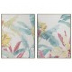 Картина DKD Home Decor Тропически 75 x 4 x 100 cm (2 броя) - Картини, Плакати, Пъзели