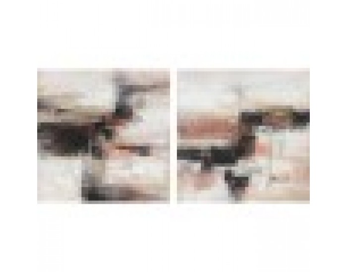 Картина DKD Home Decor Абстрактен (90 x 2.4 x 90 cm) (2 pcs)