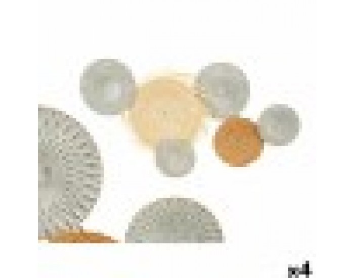 Декорация за стена GiftDecor 23SMB1537 Кафяв Сив Метал 76,8 x 4,4 x 50,2 cm (4 броя)