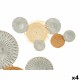 Декорация за стена GiftDecor 23SMB1537 Кафяв Сив Метал 76,8 x 4,4 x 50,2 cm (4 броя)