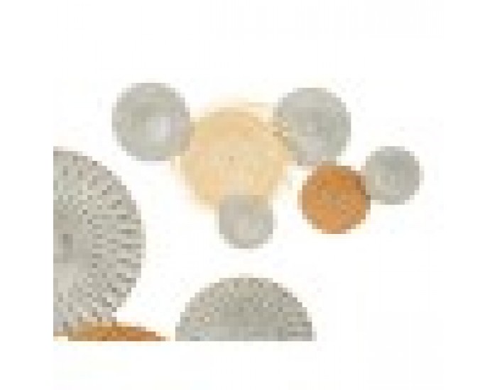 Декорация за стена GiftDecor 23SMB1537 Кафяв Сив Метал 76,8 x 4,4 x 50,2 cm (4 броя)