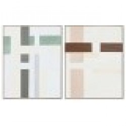 Картина Home ESPRIT Абстрактен Град 82,2 x 4,5 x 102 cm (2 броя) - Картини, Плакати, Пъзели