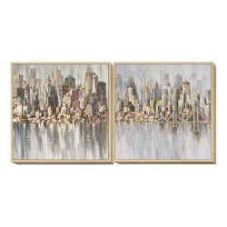 Картина DKD Home Decor (100 x 4 x 100 cm) (2 pcs) - Картини, Плакати, Пъзели