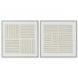 Картина Home ESPRIT Бял Бежов Скандинавски 83 x 4,5 x 83 cm (2 броя) - Картини, Плакати, Пъзели