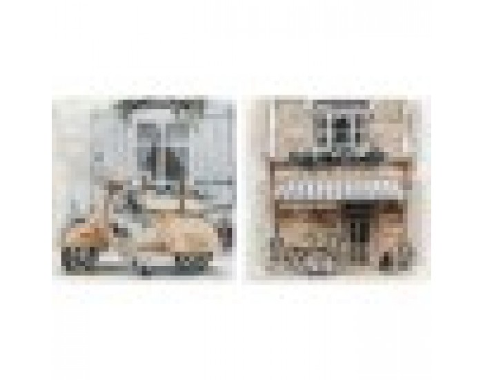 Пластно DKD Home Decor Улица (90 x 3,7 x 90 cm) (2 броя) Пластно DKD Home Decor Улица (90 x 3,7 x 90 cm) (2 броя)