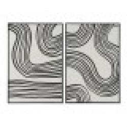 Картина Home ESPRIT Черен Бежов Модерен 83 x 4,5 x 123 cm (2 броя) - Картини, Плакати, Пъзели