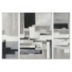 Комплект от 3 снимки DKD Home Decor Абстрактен Модерен 140 x 3,5 x 100 cm - Картини, Плакати, Пъзели
