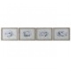Картина Home ESPRIT Сив Риба (4 броя) - Картини, Плакати, Пъзели