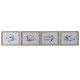Картина Home ESPRIT Сив Риба (4 броя) Картина Home ESPRIT Сив Риба (4 броя)