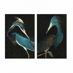Картина DKD Home Decor Птици Ориенталски 80 x 4 x 120 cm (2 броя) - Картини, Плакати, Пъзели