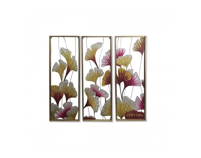 Пластно DKD Home Decor 3 Части Тропически Лист на растение (122 x 3 x 122 cm) Пластно DKD Home Decor 3 Части Тропически Лист на растение (122 x 3 x 122 cm)