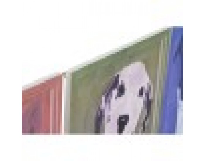 Картина Home ESPRIT Син Зелен Оранжев Град 50 x 2 x 50 cm (4 броя)