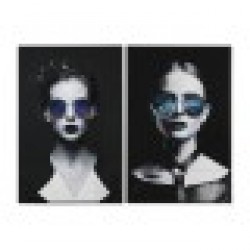 Картина Home ESPRIT Модерен chica 80 x 3 x 120 cm (2 броя) - Картини, Плакати, Пъзели