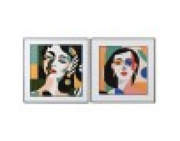 Картина Home ESPRIT Абстрактен Град 80 x 3,5 x 80 cm (2 броя) Картина Home ESPRIT Абстрактен Град 80 x 3,5 x 80 cm (2 броя)