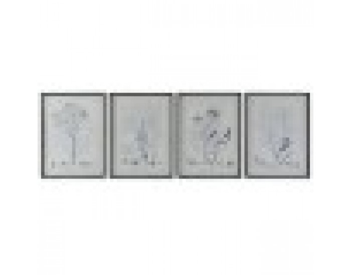 Картина DKD Home Decor Модерен Ботанически растения 45 x 2,5 x 60 cm (4 броя)