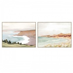 Картина DKD Home Decor Плаж (120 x 4 x 90 cm) (2 броя) - Картини, Плакати, Пъзели