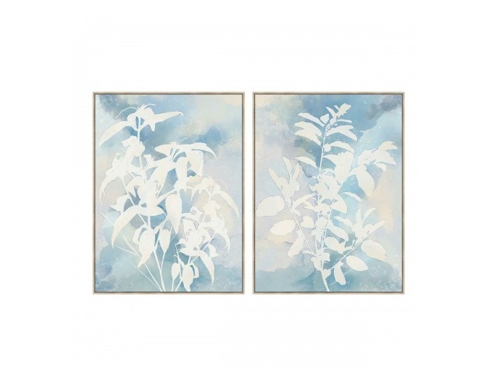 Картина DKD Home Decor Лист на растение (90 x 4 x 120 cm) (2 броя)