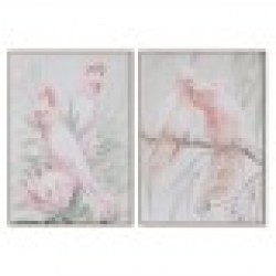 Картина Home ESPRIT Папагал Тропически 100 x 4 x 140 cm (2 броя) - Картини, Плакати, Пъзели