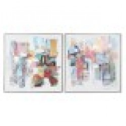 Картина Home ESPRIT Абстрактен Модерен 82 x 4,5 x 82 cm (2 броя) - Картини, Плакати, Пъзели