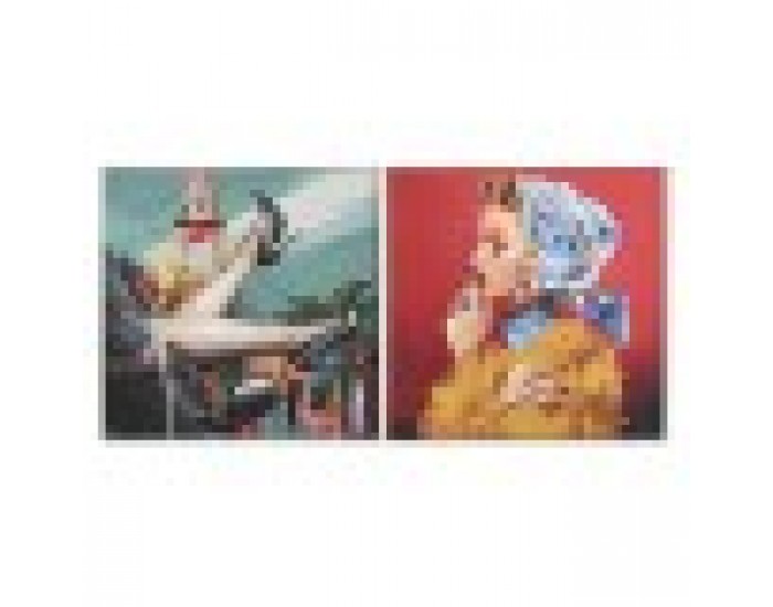 Картина Home ESPRIT Модерен 100 x 3,5 x 100 cm (2 броя)