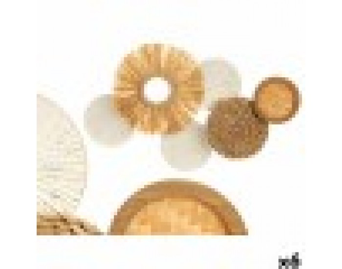 Декорация за стена GiftDecor 24SMA0040 Бял Кафяв Метал 65 x 40 x 6 cm (6 броя)