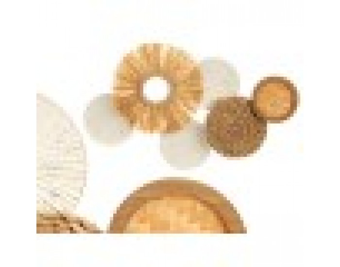 Декорация за стена GiftDecor 24SMA0040 Бял Кафяв Метал 65 x 40 x 6 cm (6 броя)