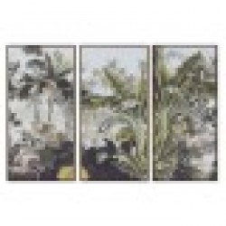 Комплект от 3 снимки Home ESPRIT Тропически 180 x 4 x 120 cm (3 Части) - Картини, Плакати, Пъзели