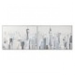 Картина Home ESPRIT Град Loft 122,3 x 4,5 x 82,3 cm (2 броя) - Картини, Плакати, Пъзели