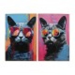 Картина Home ESPRIT Модерен Котка 80 x 3 x 120 cm (2 броя) - Картини, Плакати, Пъзели