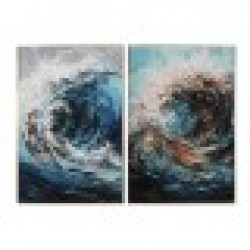 Картина Home ESPRIT Море и океан 80 x 3 x 120 cm (2 броя) - Картини, Плакати, Пъзели