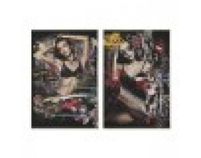 Картина Home ESPRIT Черен Модерен Град 80 x 3,5 x 120 cm (2 броя)