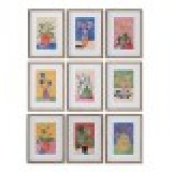 Картина Home ESPRIT Град 30 x 2,5 x 40 cm (9 броя) - Картини, Плакати, Пъзели