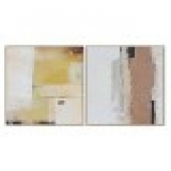Картина Home ESPRIT Абстрактен Град 100 x 4 x 100 cm (2 броя) - Картини, Плакати, Пъзели