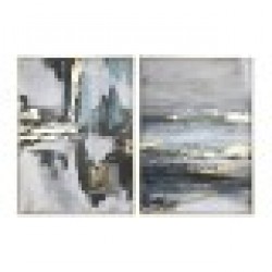 Картина Home ESPRIT Абстрактен 103 x 4,5 x 143 cm (2 броя) - Картини, Плакати, Пъзели