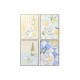 Картина Home ESPRIT Жълт Син Средиземноморско 60 x 4 x 80 cm (4 броя)
