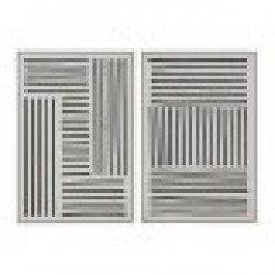 Картина Home ESPRIT Бял Черен Град 83 x 4,5 x 123 cm (2 броя) - Картини, Плакати, Пъзели