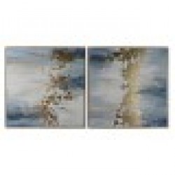 Картина Home ESPRIT Абстрактен Модерен 100 x 4 x 100 cm (2 броя) - Картини, Плакати, Пъзели