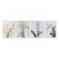 Картина DKD Home Decor Кристал Бреза 55 x 70 x 2,5 cm 55 x 2,5 x 70 cm Lilled (4 Части) - Картини, Плакати, Пъзели