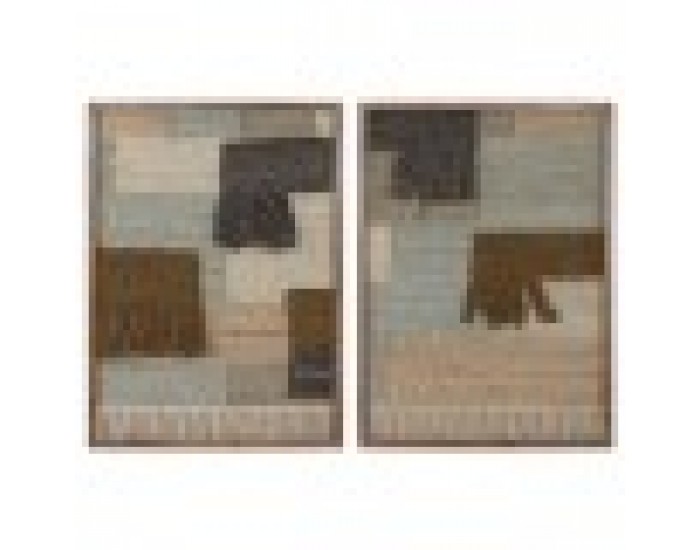 Картина Home ESPRIT Кафяв Зелен Абстрактен Модерен 75 x 3 x 105 cm (2 броя)