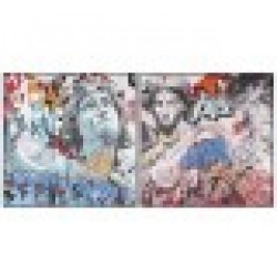 Картина Home ESPRIT Модерен 150 x 3,5 x 150 cm (2 броя) - Картини, Плакати, Пъзели